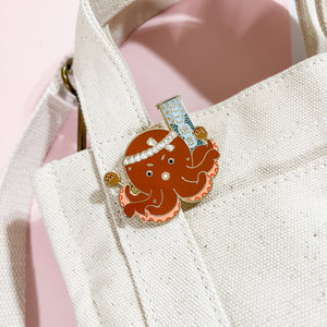 Cute Octopus Takoyaki Enamel Pin
