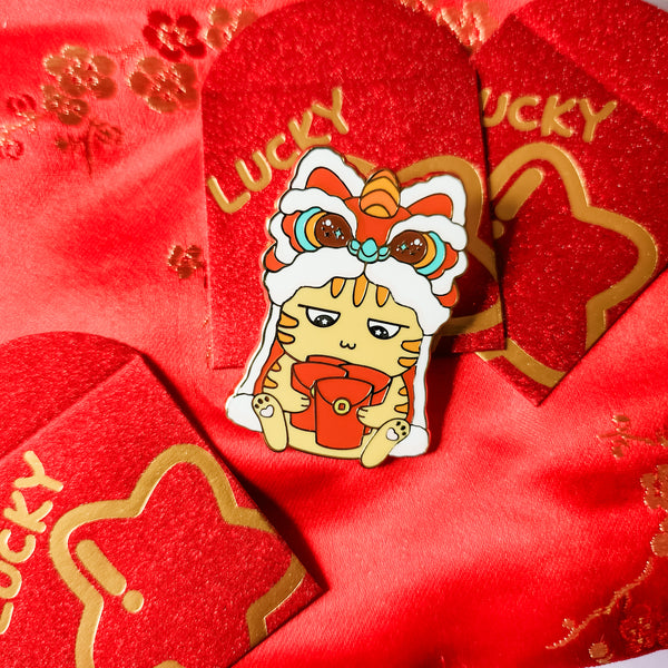 Lunar New Year Taro the Cat Enamel Pins