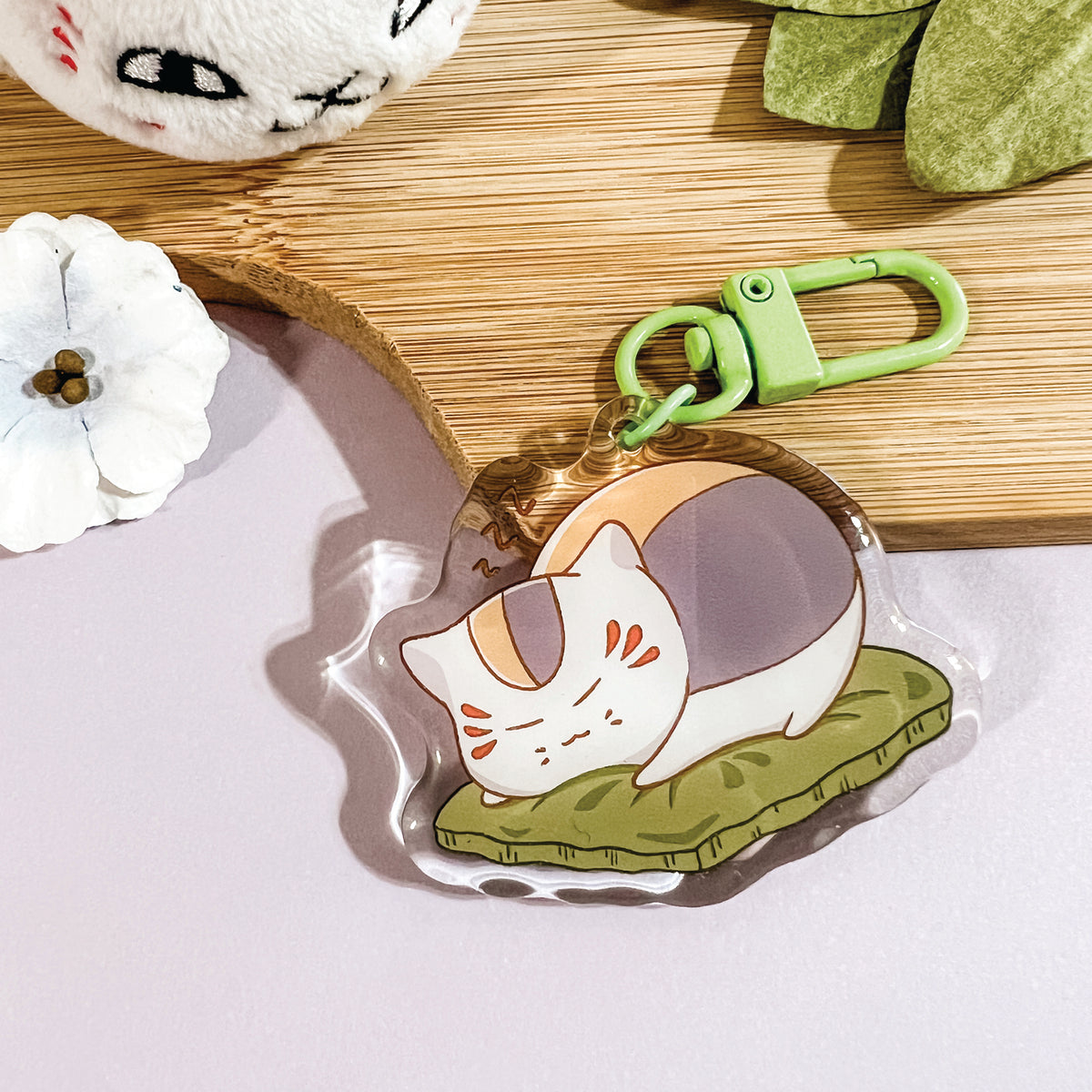 Nyanko Sensei Keychain – Kofuku Art Studio