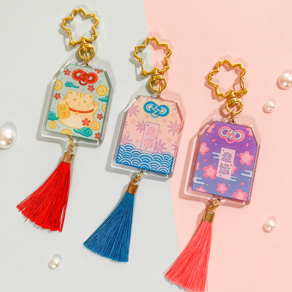 Omamori Keychains with Tassel