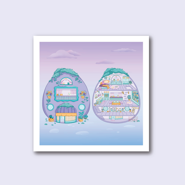 Tamagotchi House Print