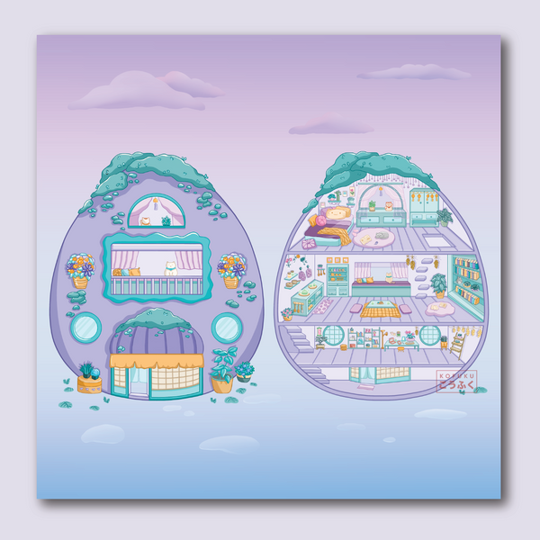 Tamagotchi House Print