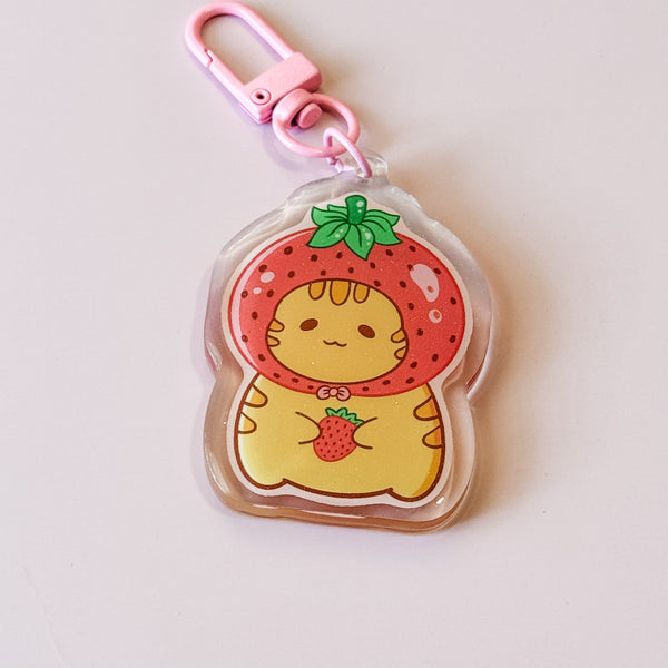 Strawberry Taro Acrylic Keychain