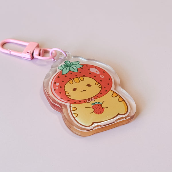 Strawberry Taro Acrylic Keychain