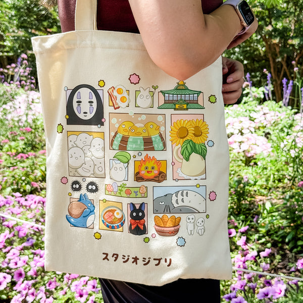 Ghibli Cotton Canvas Tote Bag
