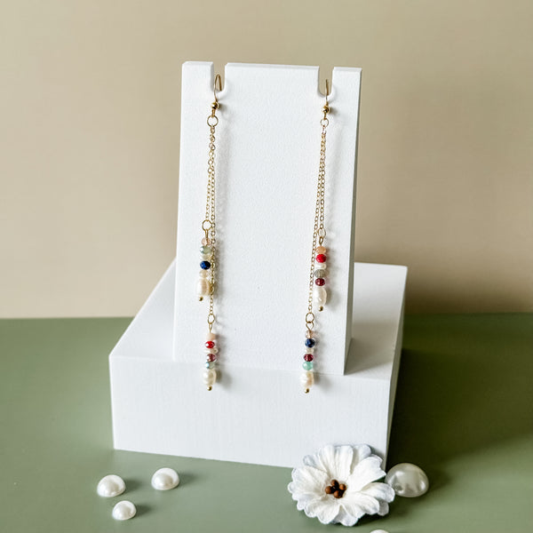 Pearl & Agate Dangle Earrings