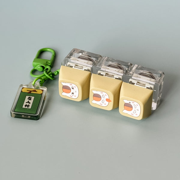 Fidget LED Keycap Keychain | Triple Keycaps