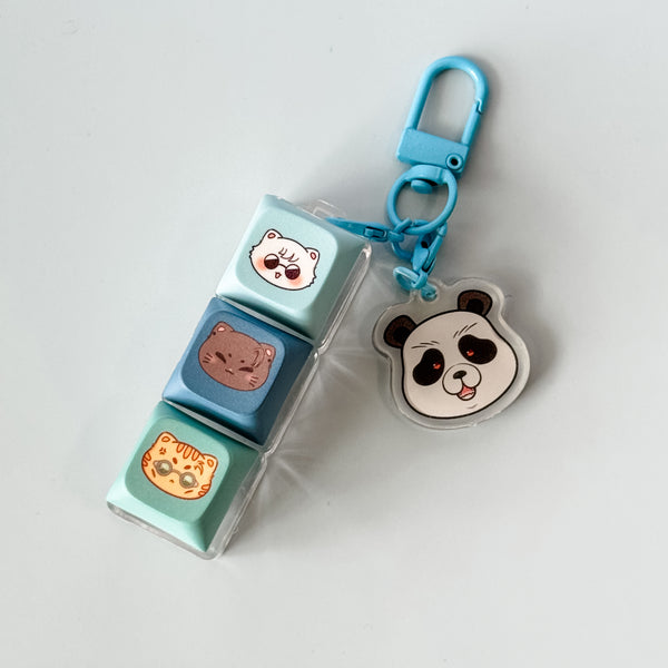 Fidget LED Keycap Keychain | Triple Keycaps