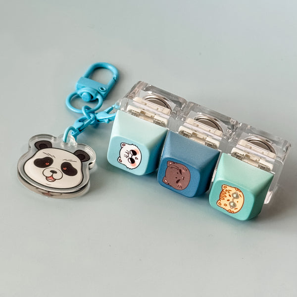 Fidget LED Keycap Keychain | Triple Keycaps
