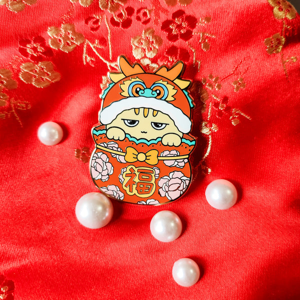 Lunar New Year Taro the Cat Enamel Pins