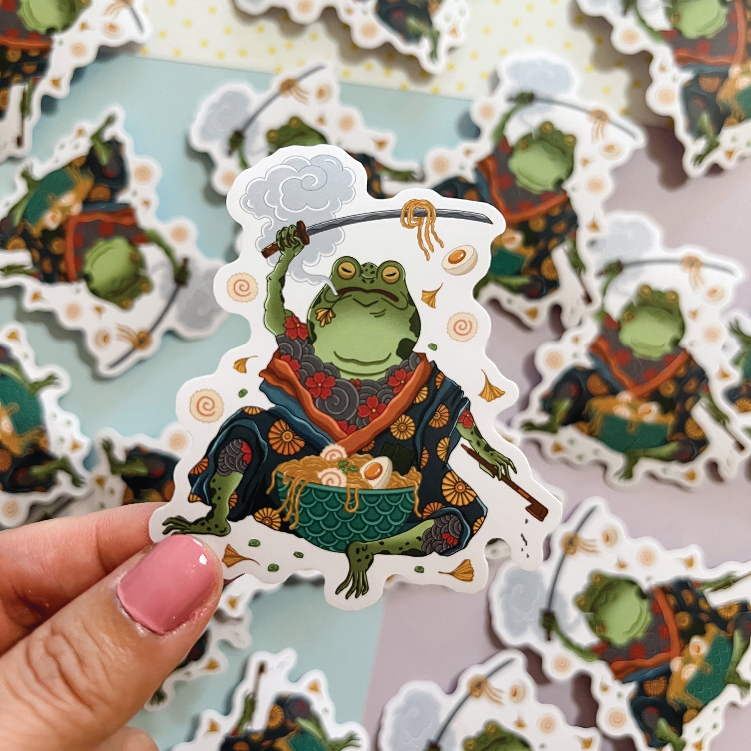 Instant Ramen Frog Sticker