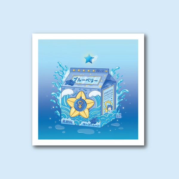 Sailor Mercury Milk Carton Print