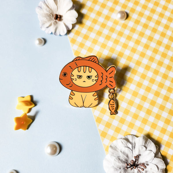 Taiyaki Cat Enamel Pin