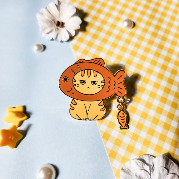 Taiyaki Cat Enamel Pin