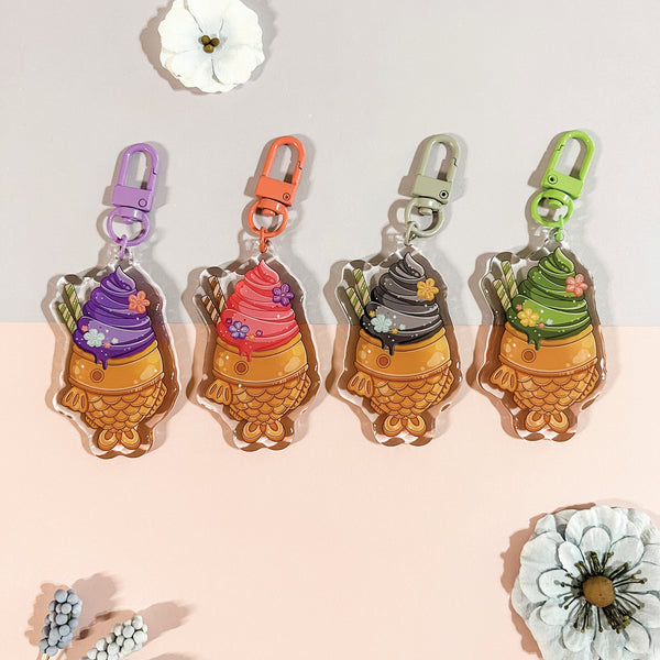 Taiyaki Ice Cream Keychains