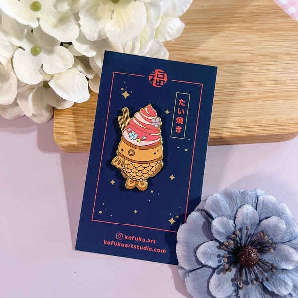 Taiyaki Ice Cream Enamel Pin