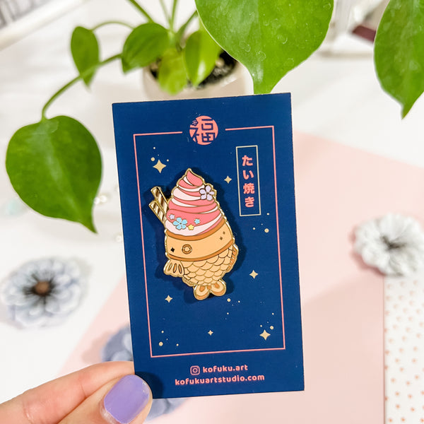 Taiyaki Ice Cream Enamel Pin