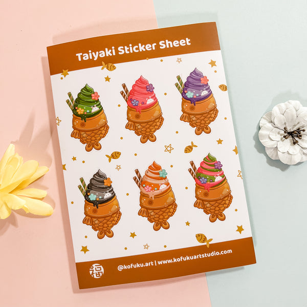 Taiyaki Ice Cream Sticker Sheet