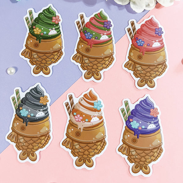 Taiyaki Ice Cream Stickers
