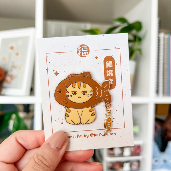 Taiyaki Cat Enamel Pin