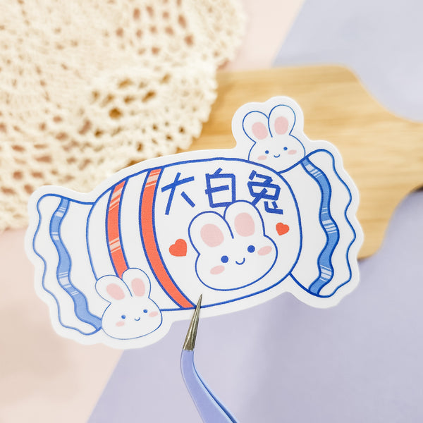 White Rabbit Cream Candy Sticker